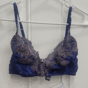 La Perla Elegant Lace Trimmed Blue Bralette
